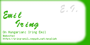 emil iring business card